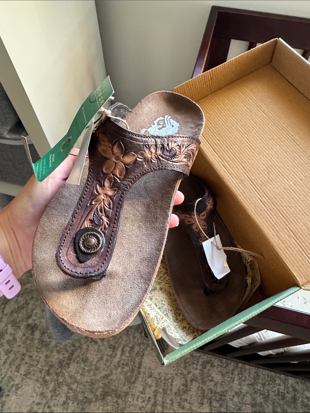 roper leather sandals